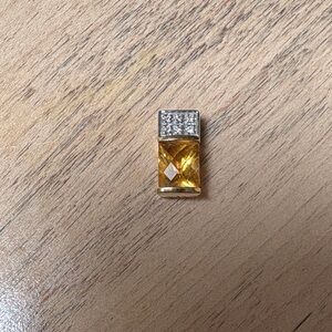Citrine 14K Pendant